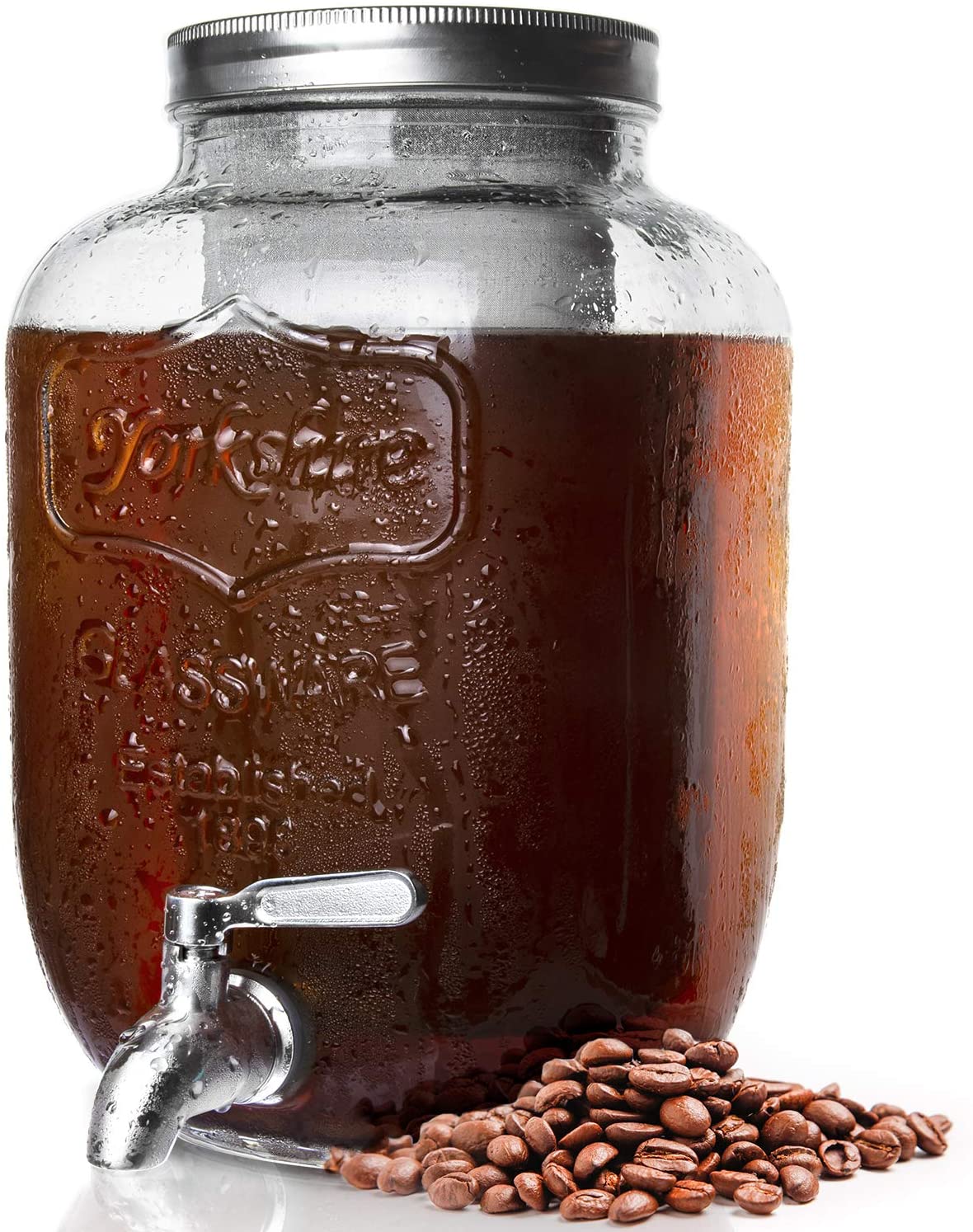 1 Gallon Cold Brew Coffee Maker, with 3rd Generation Mesh Filter & Sta -  Le'raze by G&L Decor Inc